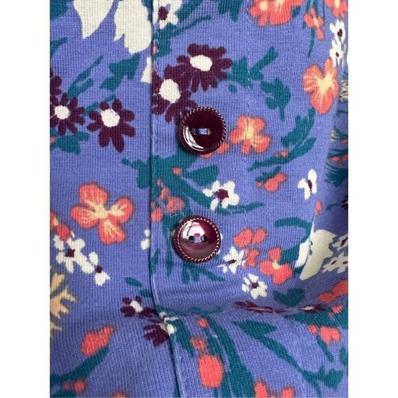 ModCloth Women’s Off-Shoulder Floral Print Top Purple Size Large - Picture 7 of 10